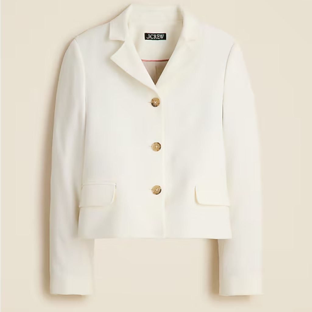 J. Crew Women's Cropped Lady Blazer In 4 Season Stretch, Nwt